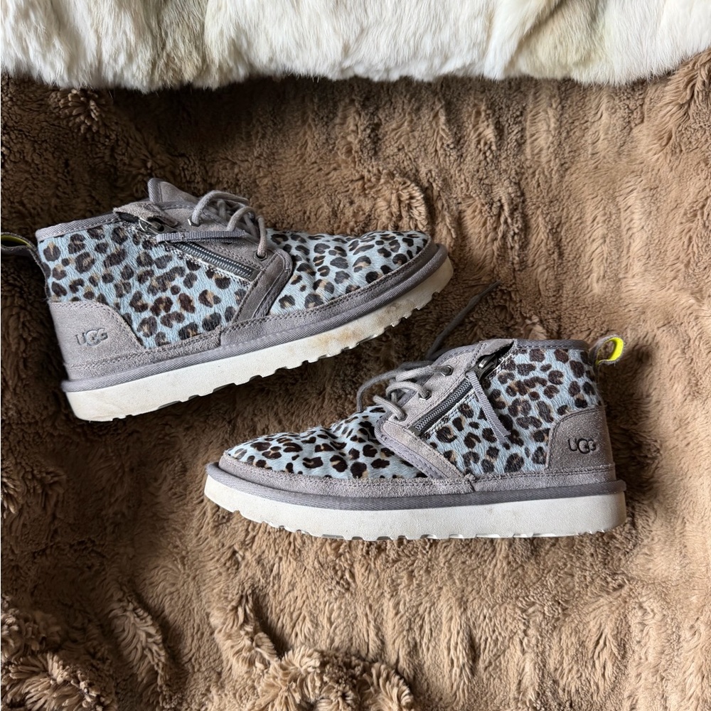 UGG gray Leopard Print Ankle Boots neumel